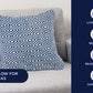 Blue and White Geometric Diamond Textured Decorative Throw Pillow Shell/Stuffed Home Décor 2pk