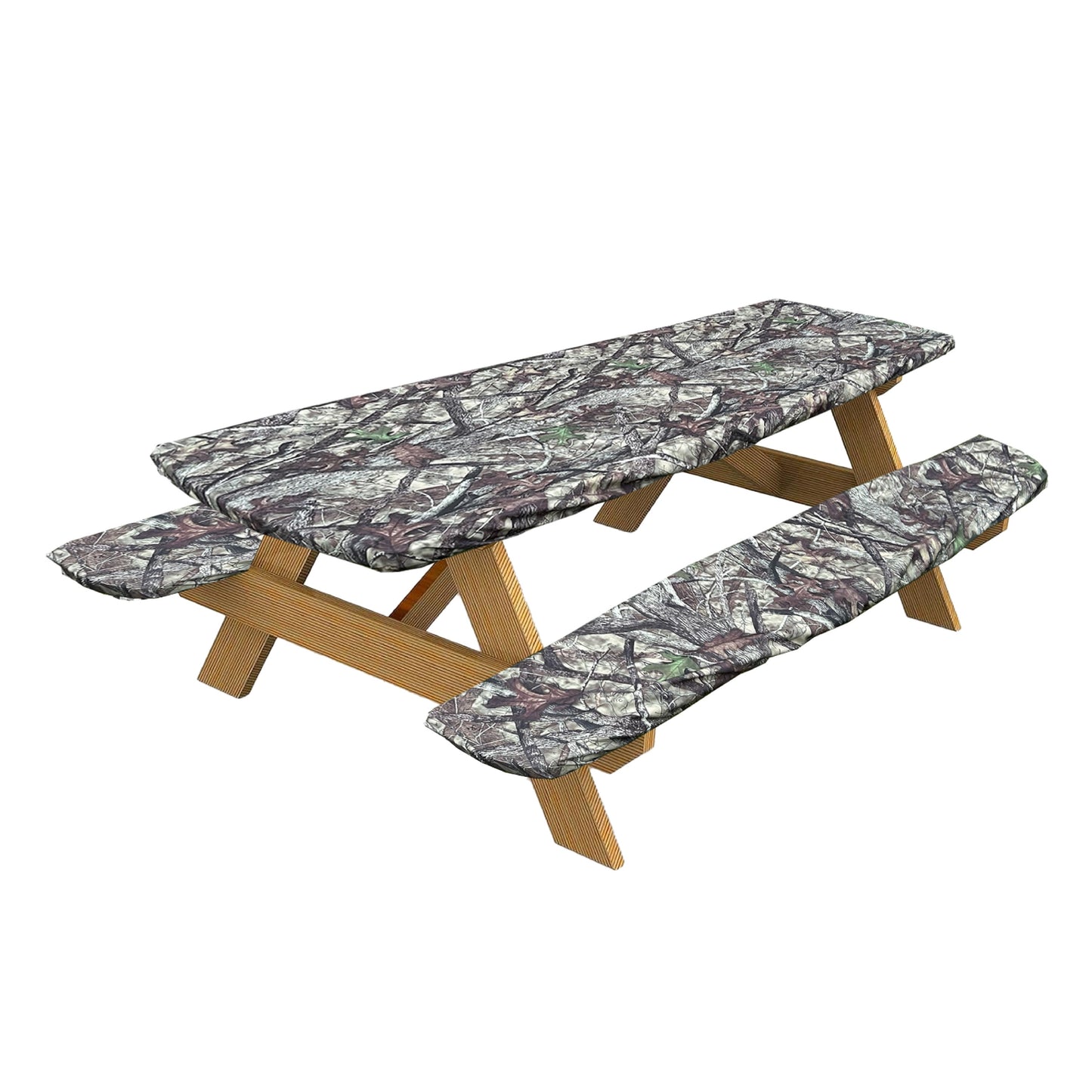 TRUETIMBER® Camo Picnic Table Cover and Bench Covers (set) with Elastic Fit