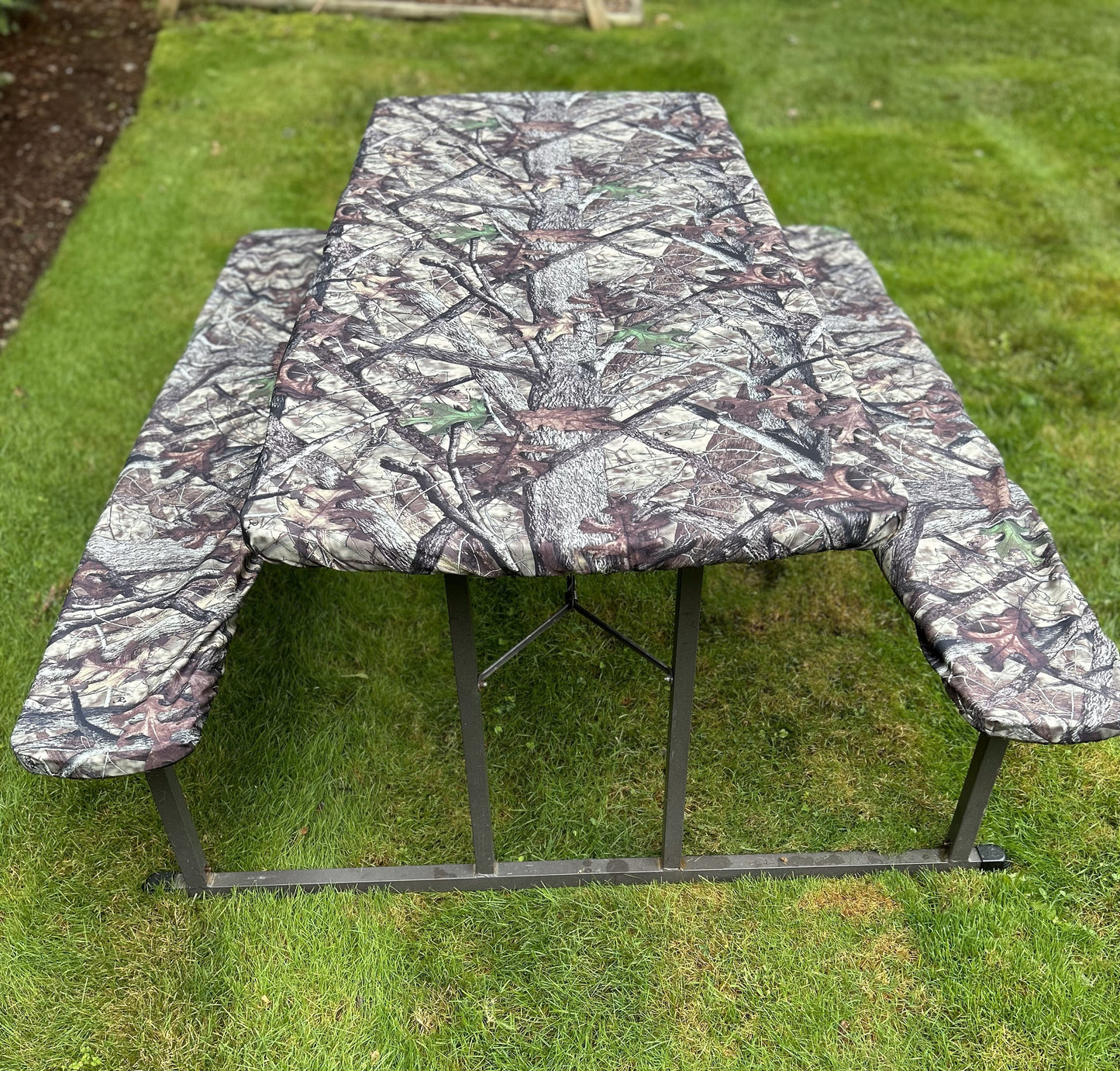 TRUETIMBER® Camo Picnic Table Cover and Bench Covers (set) with Elastic Fit