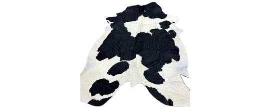 Genuine Real Black and White Brazilian Cowhides Extra Large 8.5ft long x 4.5ft  wide (use as rugs or raw materials make your own items)