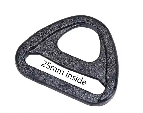 25mm/.98 inch D-Ring Slider Black Heavy Duty Plastic POM Parts for Backpacks, Bags, Tents, Luggage, bag accessory
