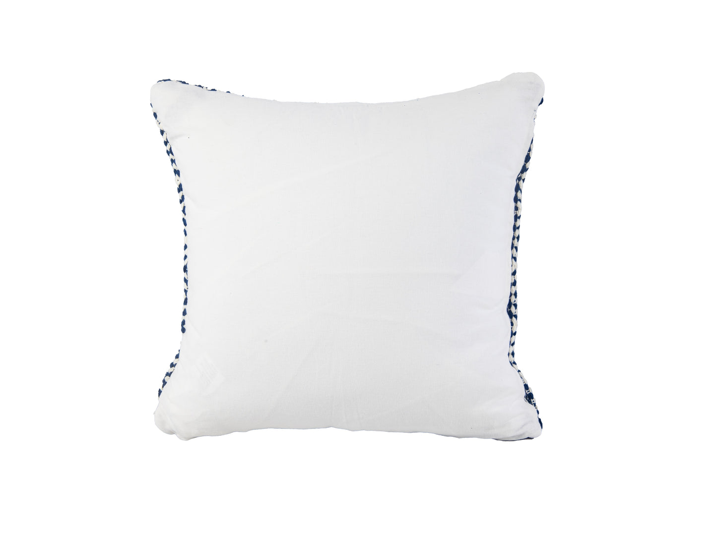 Blue and White Geometric Diamond Textured Decorative Throw Pillow Shell/Stuffed Home Décor 2pk