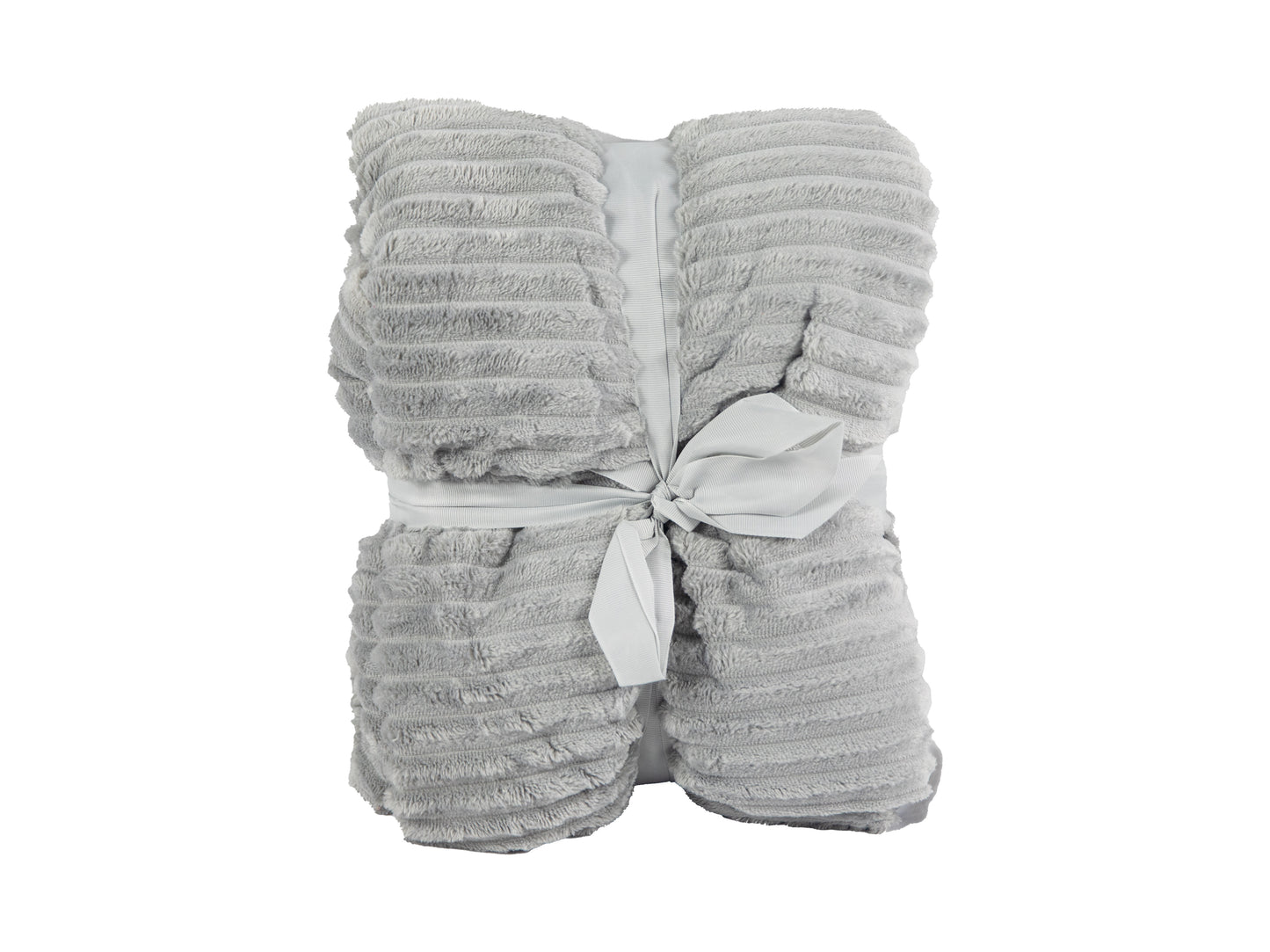 Luxury Modern Fleece Solid Striped Design Throw Blanket (Off White/Cream, Light Gray, Dark Gray Turquoise) Soft Plush Blanket 59 x 78 inches