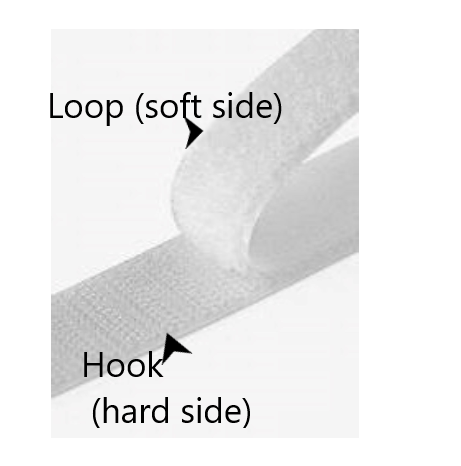 1", 2" & 4" White Sew on (Hook and Loop Tape Set) Nylon Fabric Non-Adhesive Fastener Interlocking Tape