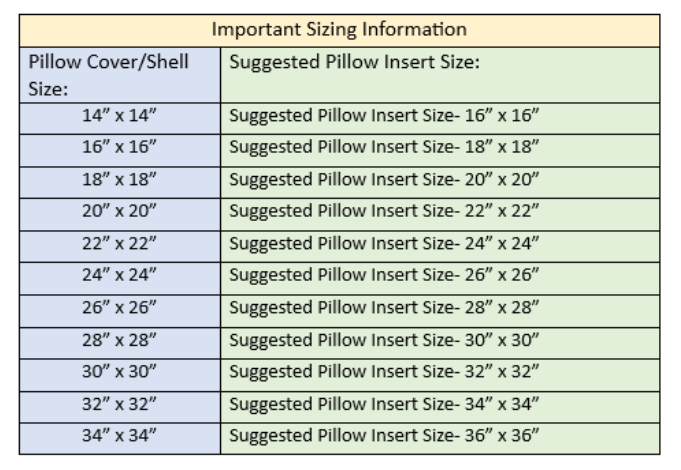 Southern Textiles Throw Pillow Inserts, Premium 100% Cotton Sateen, 12",18",20",22",24",26",28"& 30"-2pks