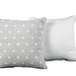Decorative Throw Pillow Gray with White Stars Stuffed Modern Pillows Interior Design-2pk