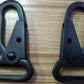 1in Heavy Duty HK Snap Hooks Black Metal Clip Hooks Attach Webbing Belt Clip Keychain Rings Carrying Tools