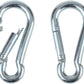 1/4 in Heavy Duty Carabiner Spring Snap Hook 2.36 in Tall x 1/4 in Diameter Zinc Plated Holds 660-940 LBS