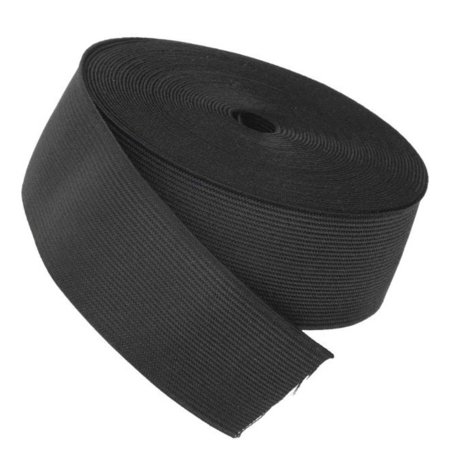 1in, 1.5in, 2in Commercial Grade Elastic Woven Black Double Sided Various Widths and Yards
